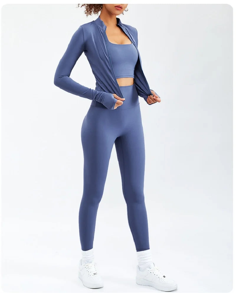 2/3PCS Sport Yoga Set Soft And High Waist Fitness Gym Suit Sportwear Women Set Workout Clothes For Women Tracksuit