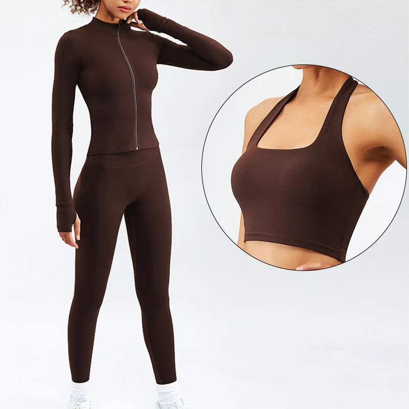 2/3PCS Sport Yoga Set Soft And High Waist Fitness Gym Suit Sportwear Women Set Workout Clothes For Women Tracksuit