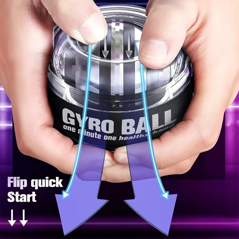 LED Powerball Wrist Trainer Ball Wrist Strengthener Gyro Self-Starting Forearm Trainer Gyro Ball for Strengthening Muscles