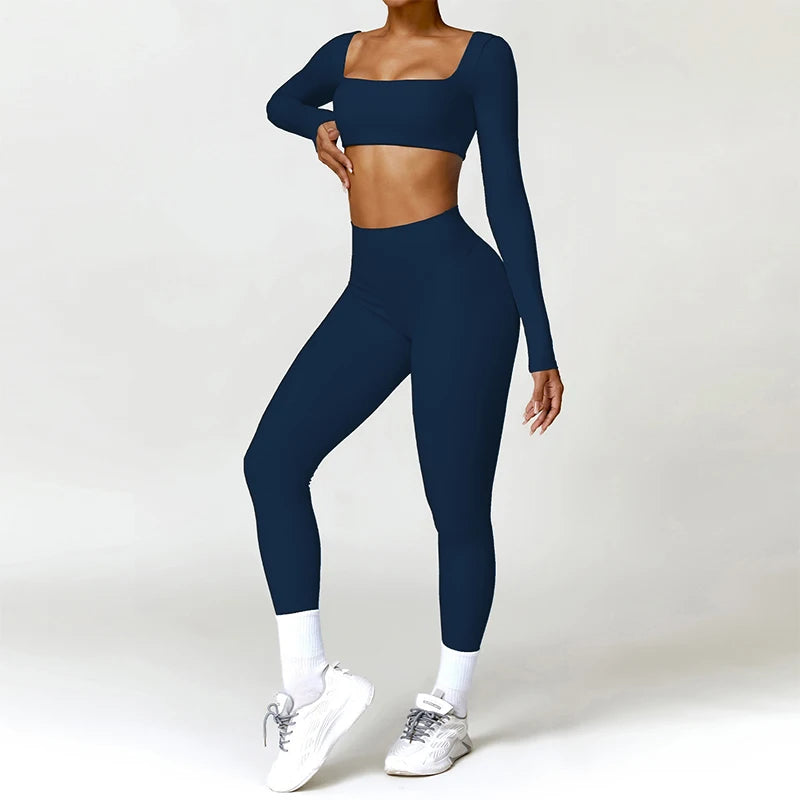 Women’s quick-dry yoga set with leggings and top
