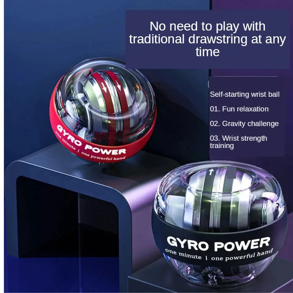 LED Powerball Wrist Trainer Ball Wrist Strengthener Gyro Self-Starting Forearm Trainer Gyro Ball for Strengthening Muscles
