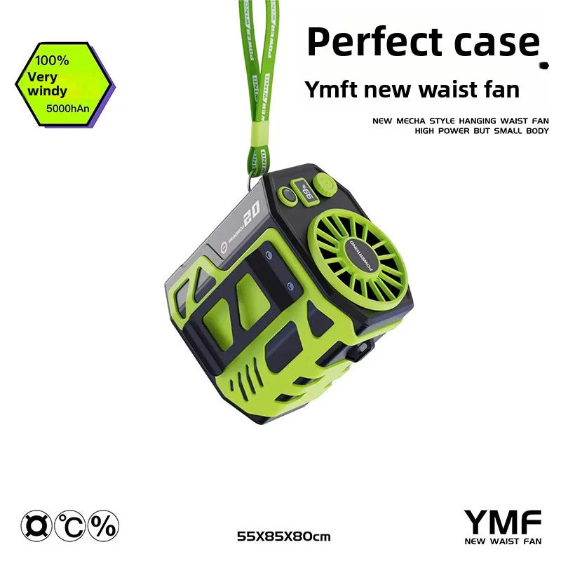 Portable Waist Fan 10000mAh Rechargeable Waist Clip Fan USB Rechargeable Sports Cooler Fan for Outdoor Sports Travel