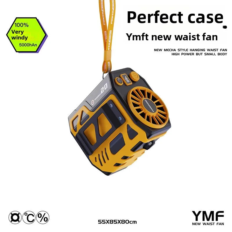 Portable Waist Fan 10000mAh Rechargeable Waist Clip Fan USB Rechargeable Sports Cooler Fan for Outdoor Sports Travel
