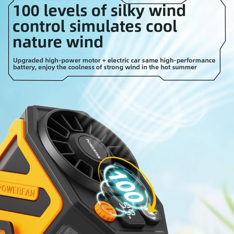 Portable Waist Fan 10000mAh Rechargeable Waist Clip Fan USB Rechargeable Sports Cooler Fan for Outdoor Sports Travel