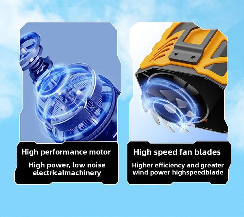 Portable Waist Fan 10000mAh Rechargeable Waist Clip Fan USB Rechargeable Sports Cooler Fan for Outdoor Sports Travel