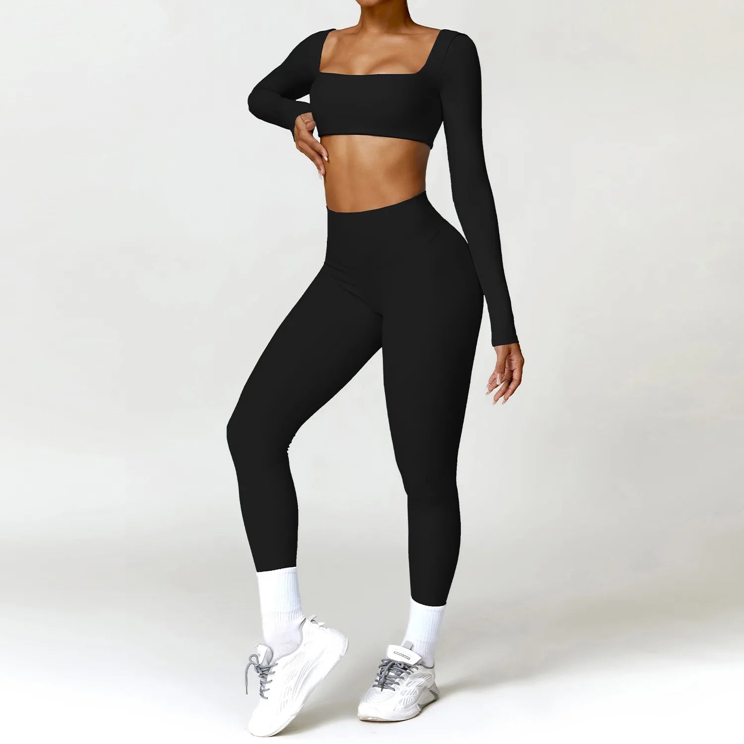 Women’s quick-dry yoga set with leggings and top