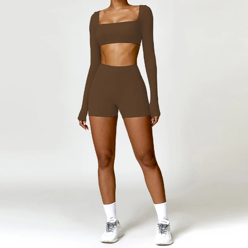 Women’s quick-dry yoga set with leggings and top