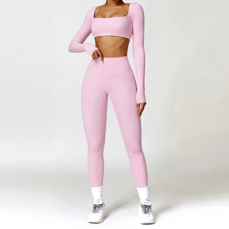 Women’s quick-dry yoga set with leggings and top