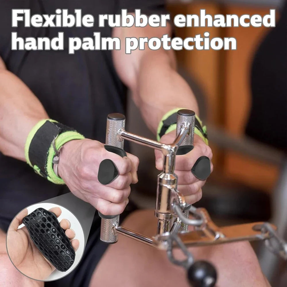 Anti-Slip Hand Grips for Weight Lifting Pull-Ups Gym Training Unisex Ergonomic Rubber Hand Palm Protector
