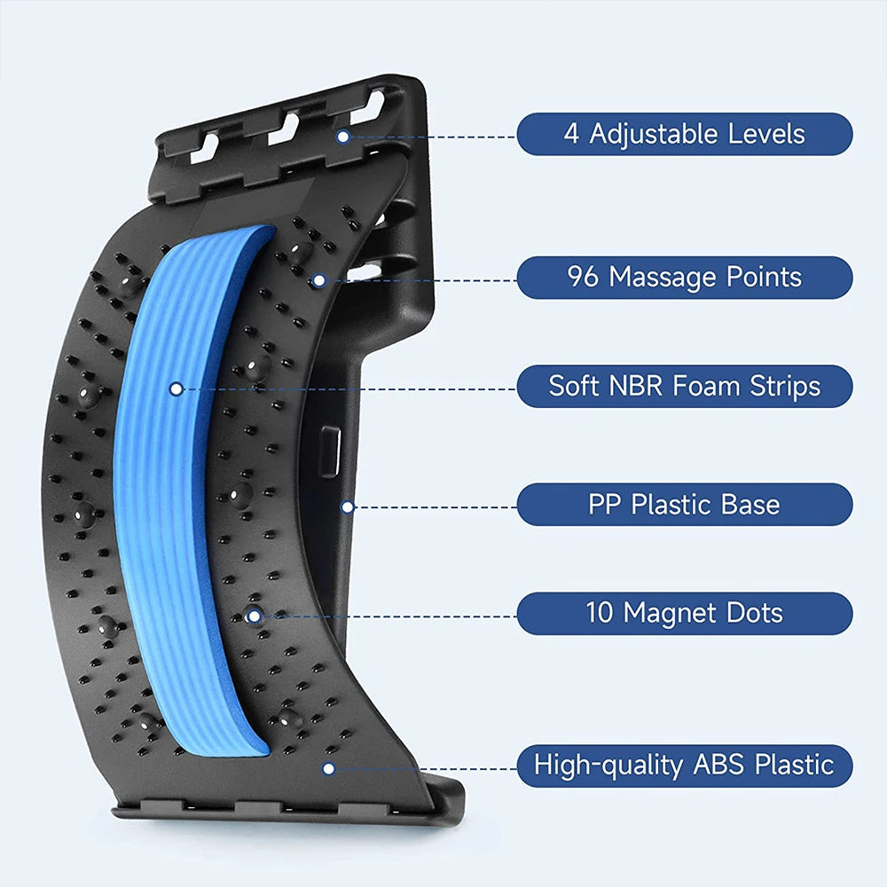 Adjustable back stretcher for spine alignment