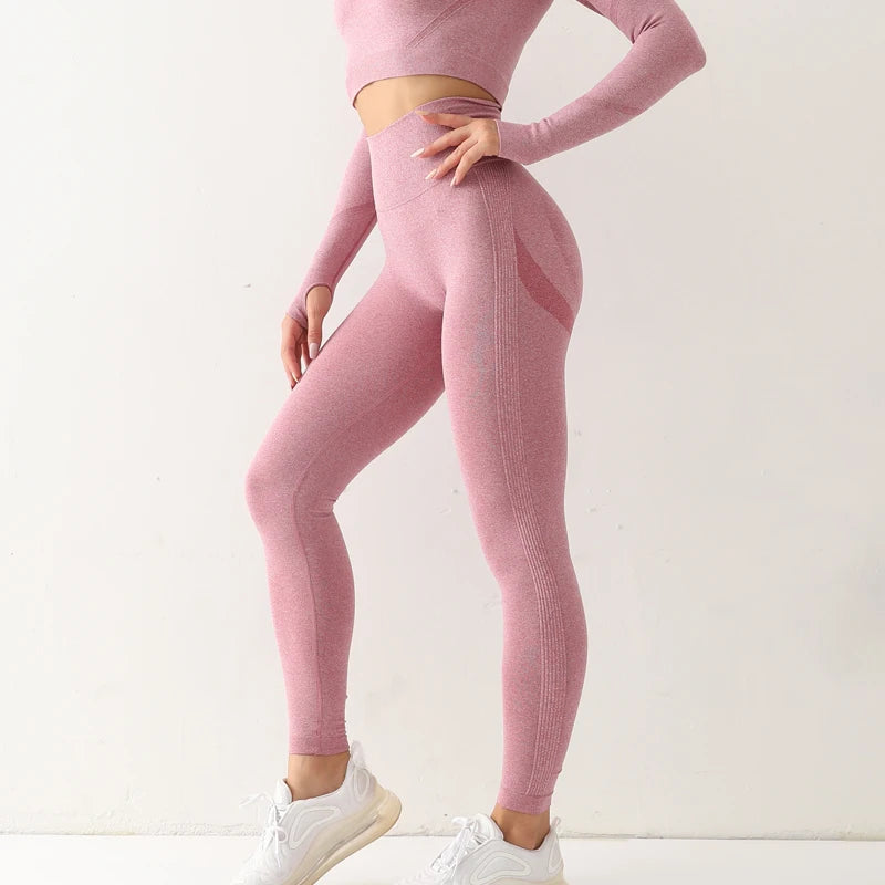 High-Waisted Seamless Yoga Leggings