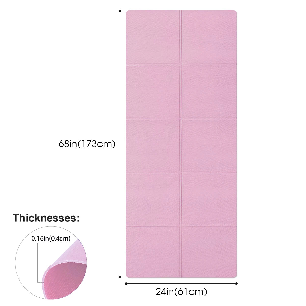 4mm Thick EVA Yoga Mat Anti-Slip