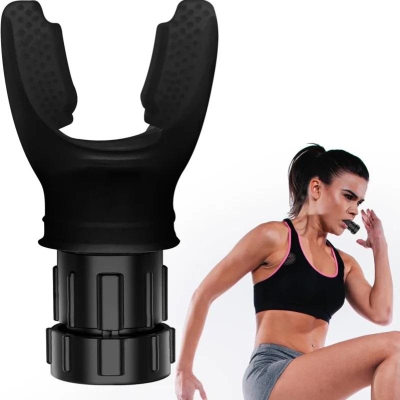 Adjustable silicone breathing trainer for lung workouts
