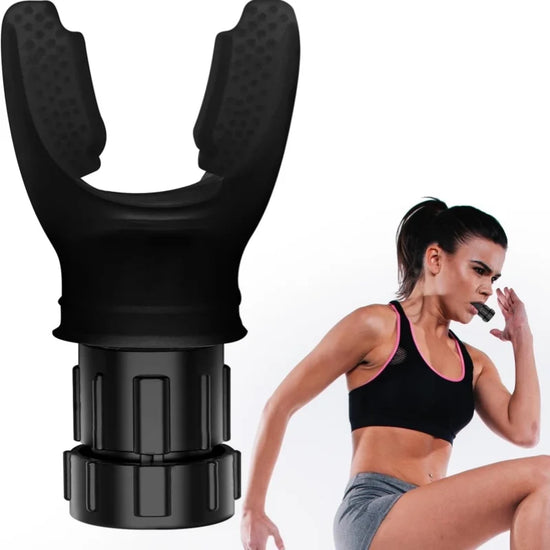 Adjustable silicone breathing trainer for lung workouts