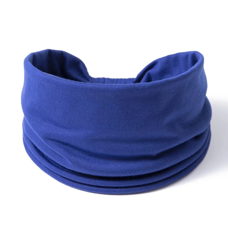 Wide -Side Elastic Band  Woman Yoga Hairbands Solid Color sports Hair Band tie Bandanas Fashion Headband  Headwear Turbans