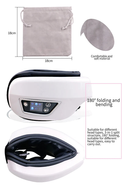 Smart Eye Massage Instrument Vibration Eye Care Massager Airbag Compress Bluetooth Music Eye Relax Fatigue Massage Sleep Mask