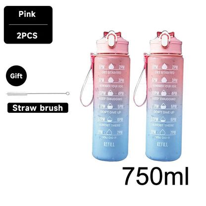 1 Liter Water Bottle Leakproof Drinking Bottles Outdoor Travel Gym Fitness Jugs