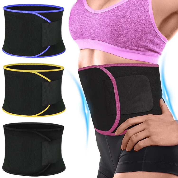 Adjustable neoprene sports waist support belt with lumbar compression