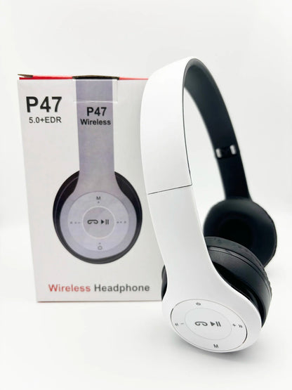 Stereo P47 Headset 5.0 Bluetooth Headset Folding Series Wireless Sports Game Headset for iPhone ,XiaoMi