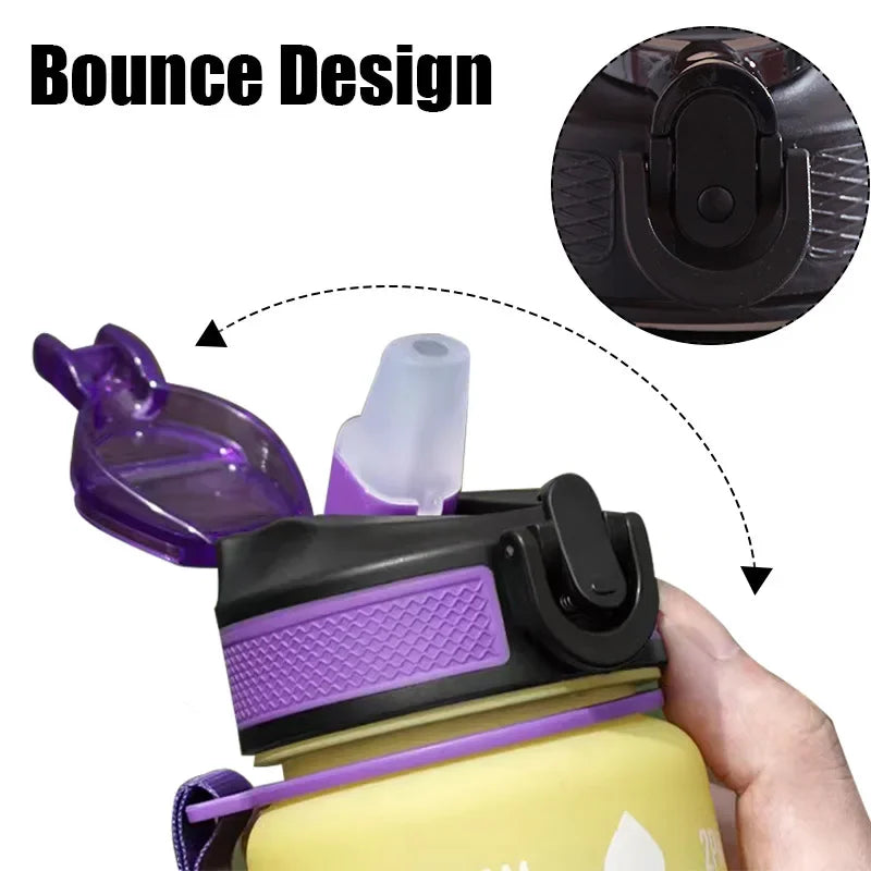 1 Liter Water Bottle Leakproof Drinking Bottles Outdoor Travel Gym Fitness Jugs