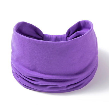 Wide -Side Elastic Band  Woman Yoga Hairbands Solid Color sports Hair Band tie Bandanas Fashion Headband  Headwear Turbans