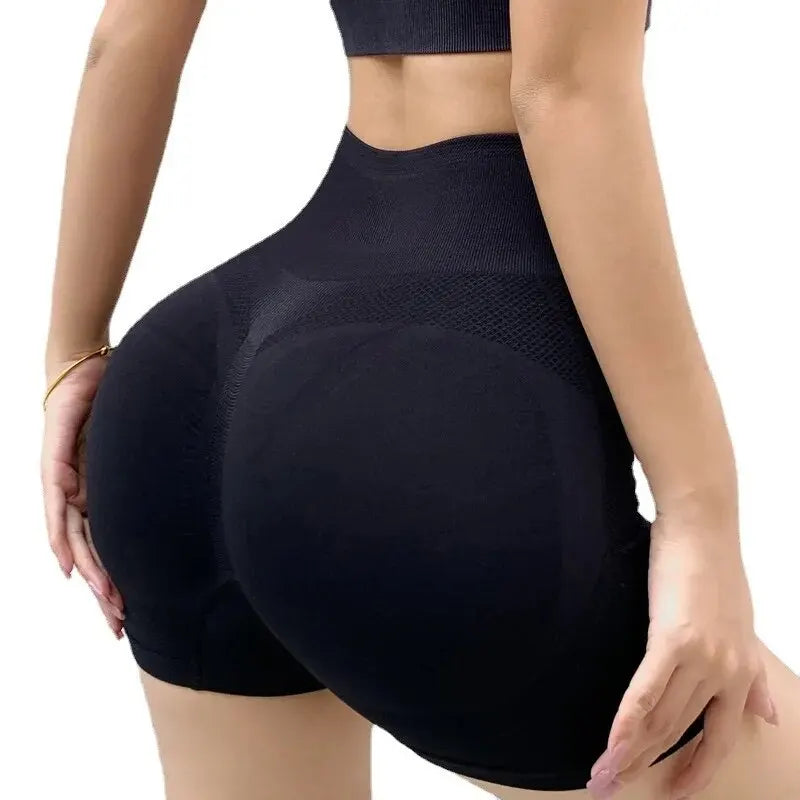 Yoga Shorts Cross-border Honey Buttocks Buttocks Sports High Waist Abdomen Stretch Tight-fitting Anti-glare Quick-drying Fitness