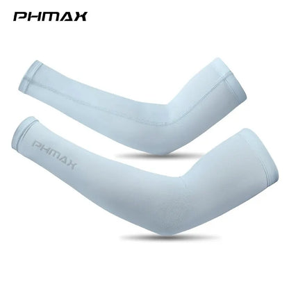 PHMAX Cycling Arm Sleeves Breathable UV Protection Running Arm Covers Fitness Basketball Elbow Pad Ice Silk Arm Wamrers