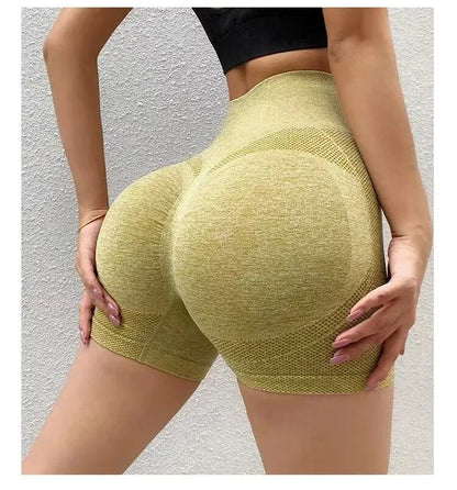 Yoga Shorts Cross-border Honey Buttocks Buttocks Sports High Waist Abdomen Stretch Tight-fitting Anti-glare Quick-drying Fitness