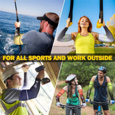 Cooling compression arm sleeves with UPF 50+ sun protection