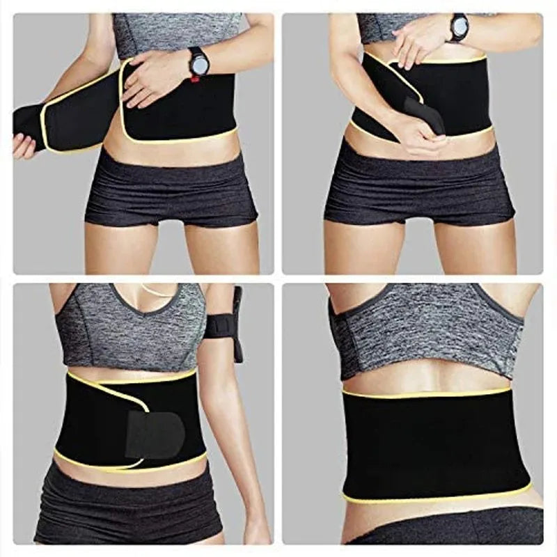 Adjustable neoprene sports waist support belt with lumbar compression