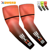 Cooling compression arm sleeves with UPF 50+ sun protection
