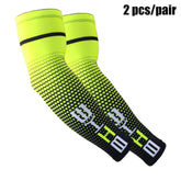 Cooling compression arm sleeves with UPF 50+ sun protection