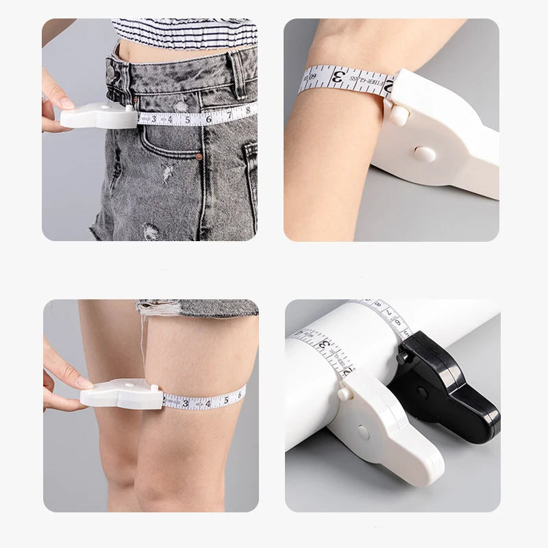 150CM Body Measuring Tape Retractable Body Tape Ruler Dual Sided Metric Meter Ruler Fat Weight Loss Fitness Accurate Tool