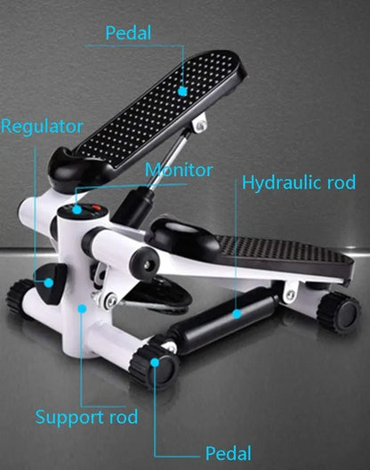 "Twisting Action Mini Stepper with Wide Anti-Slip Pedals"