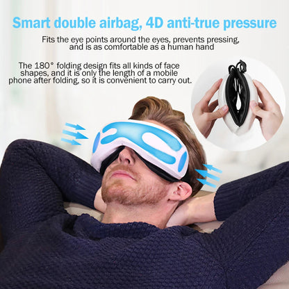 Smart Eye Massage Instrument Vibration Eye Care Massager Airbag Compress Bluetooth Music Eye Relax Fatigue Massage Sleep Mask