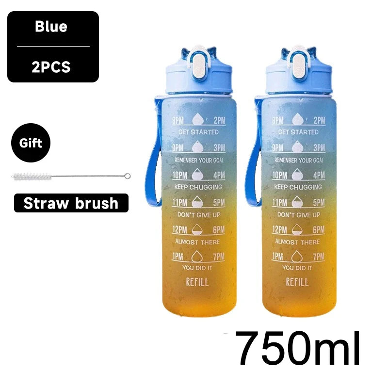 1 Liter Water Bottle Leakproof Drinking Bottles Outdoor Travel Gym Fitness Jugs