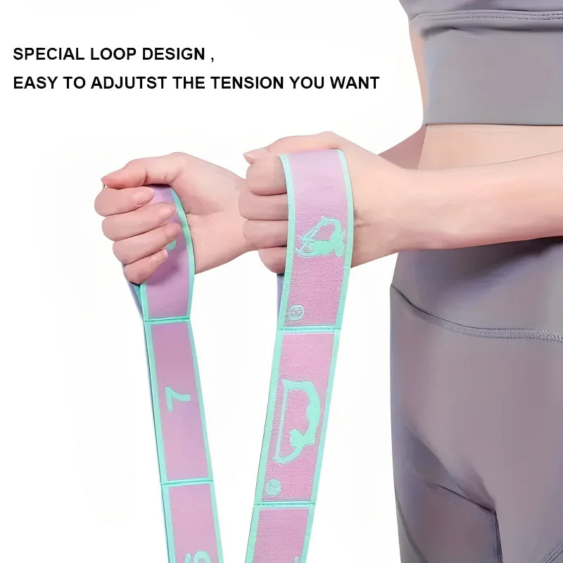 Resistance Band Yoga Auxiliary Stretching Belt Adult Latin Training Elastic Bands Beginner Pilates Dance Loop Fitness Tension