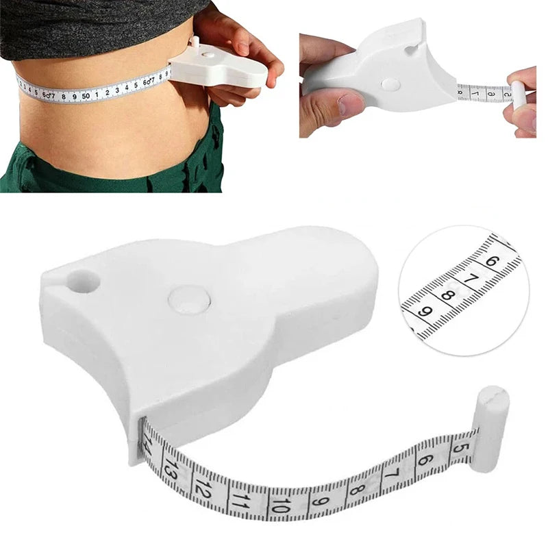 150CM Body Measuring Tape Retractable Body Tape Ruler Dual Sided Metric Meter Ruler Fat Weight Loss Fitness Accurate Tool