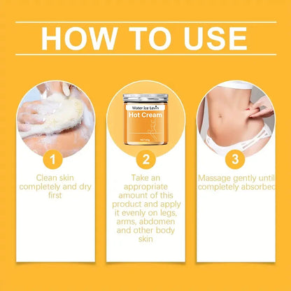 Full Body Fitness Massage Cream, Hot Compress to Tighten Abdominal Muscles