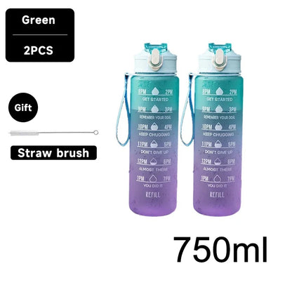 1 Liter Water Bottle Leakproof Drinking Bottles Outdoor Travel Gym Fitness Jugs