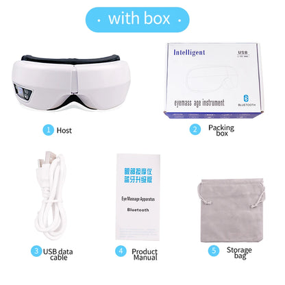 Smart Eye Massage Instrument Vibration Eye Care Massager Airbag Compress Bluetooth Music Eye Relax Fatigue Massage Sleep Mask