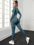 Women’s acid wash seamless gym set with leggings